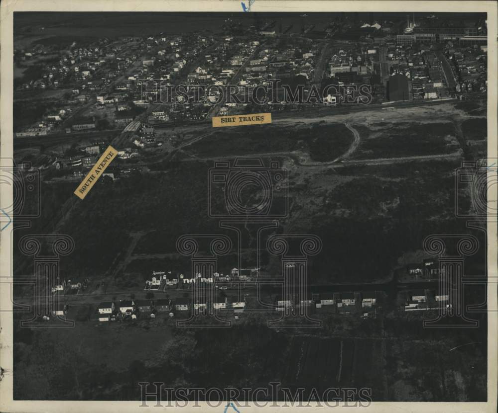 1951 Aerial view of proposed Mariners Harbor housing project-Historic Images