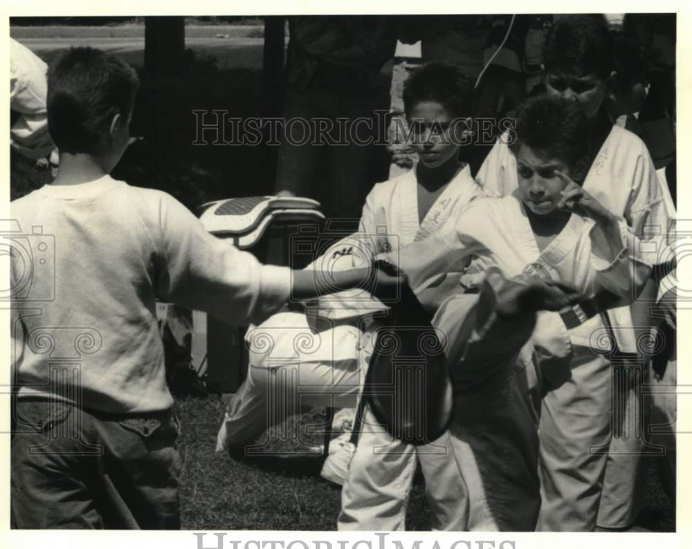 1988 Press Photo Martial Arts demonstration at the Richmond County Fair - Historic Images