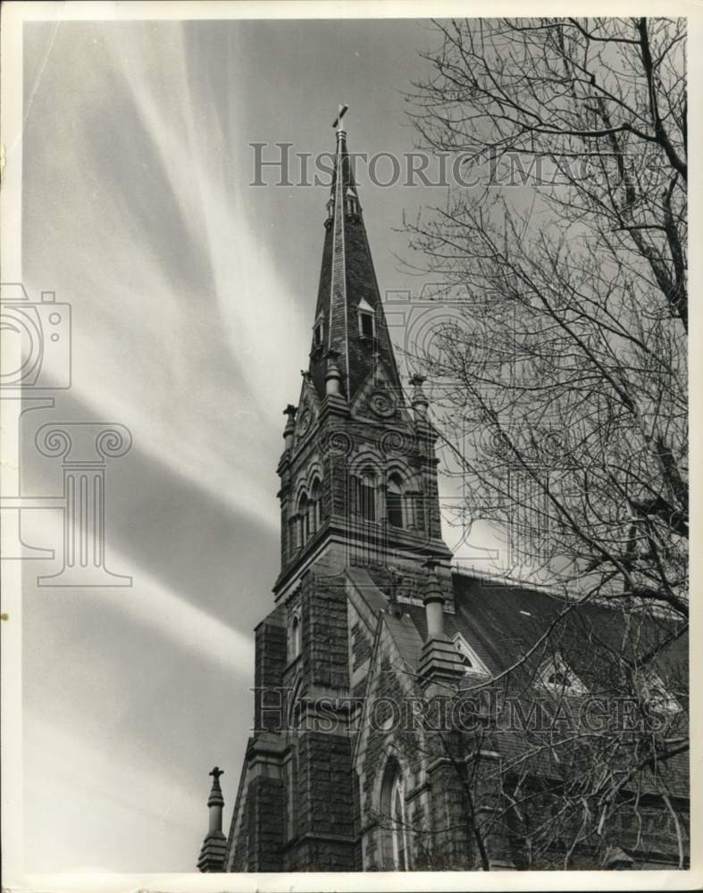 1967 View of the Mount Loretto steeple-Historic Images