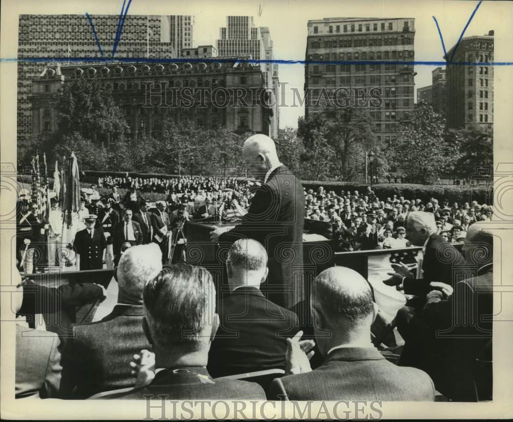 1963 Former President Dwight D. Eisenhower at Battery Park-Historic Images