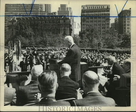 1963 Former President Dwight D. Eisenhower at Battery Park-Historic Images