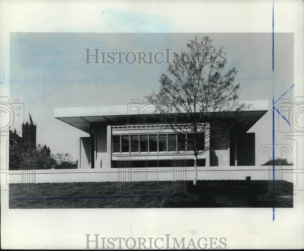 1964 S.I. Newhouse Communications Center exterior view-Historic Images