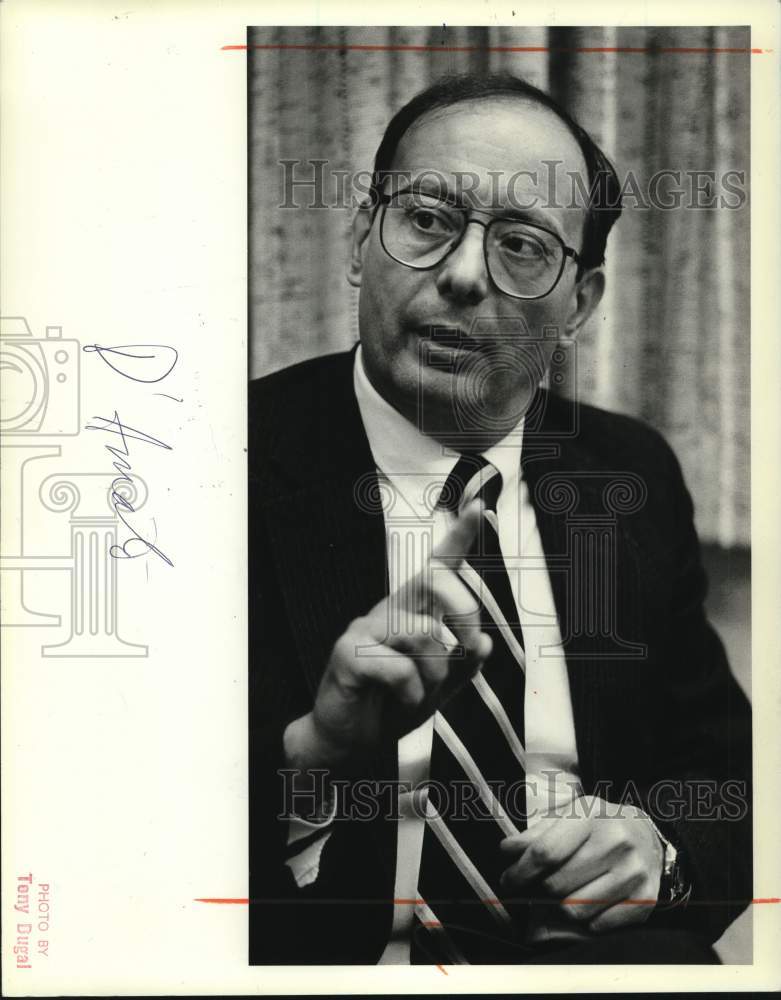 1985 U.S. Senator Alfonse D'Amato Making a Point-Historic Images
