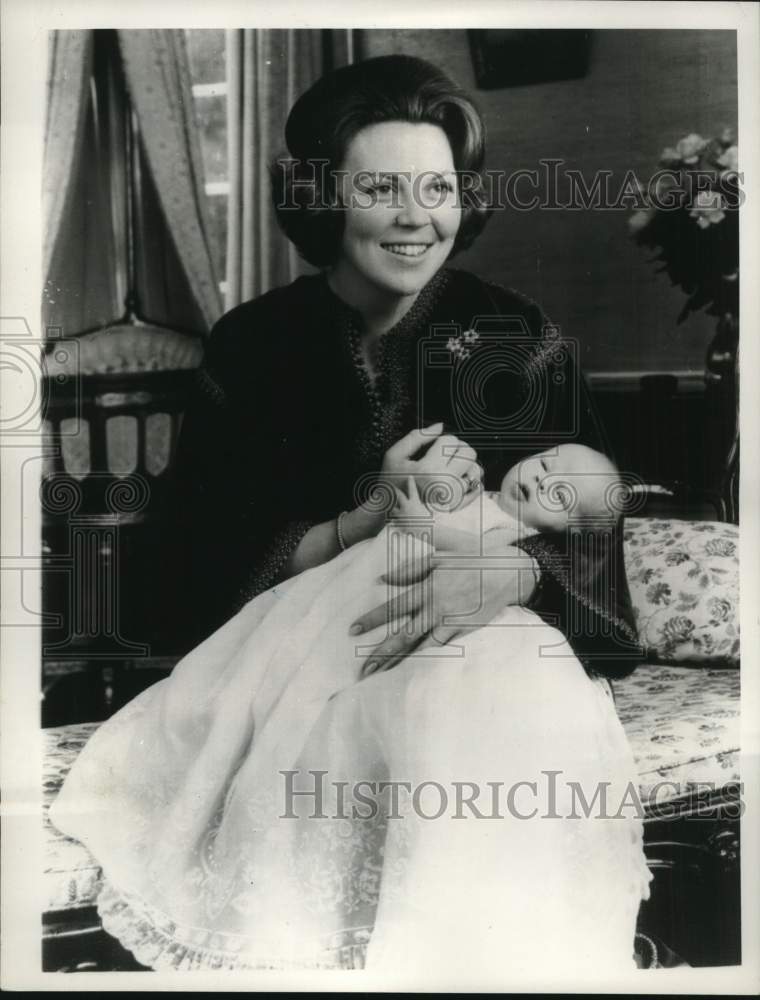 1967 Netherlands Crown Princess Beatrix With Son, Prince Willem-Historic Images