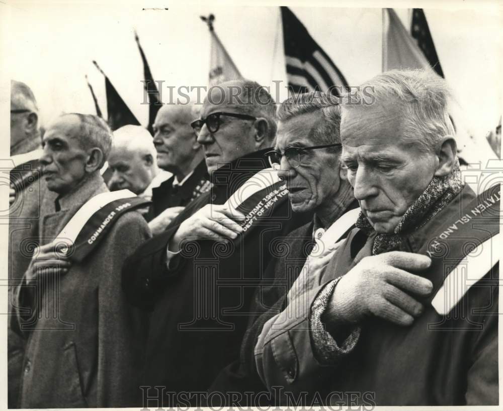 1965 World War I Veterans of Staten Island Observe Veterans Day-Historic Images