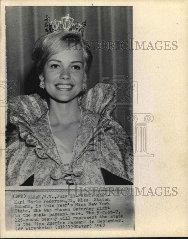 1967 Kari Marie Pedersen, Miss Staten Island and Miss New York State-Historic Images
