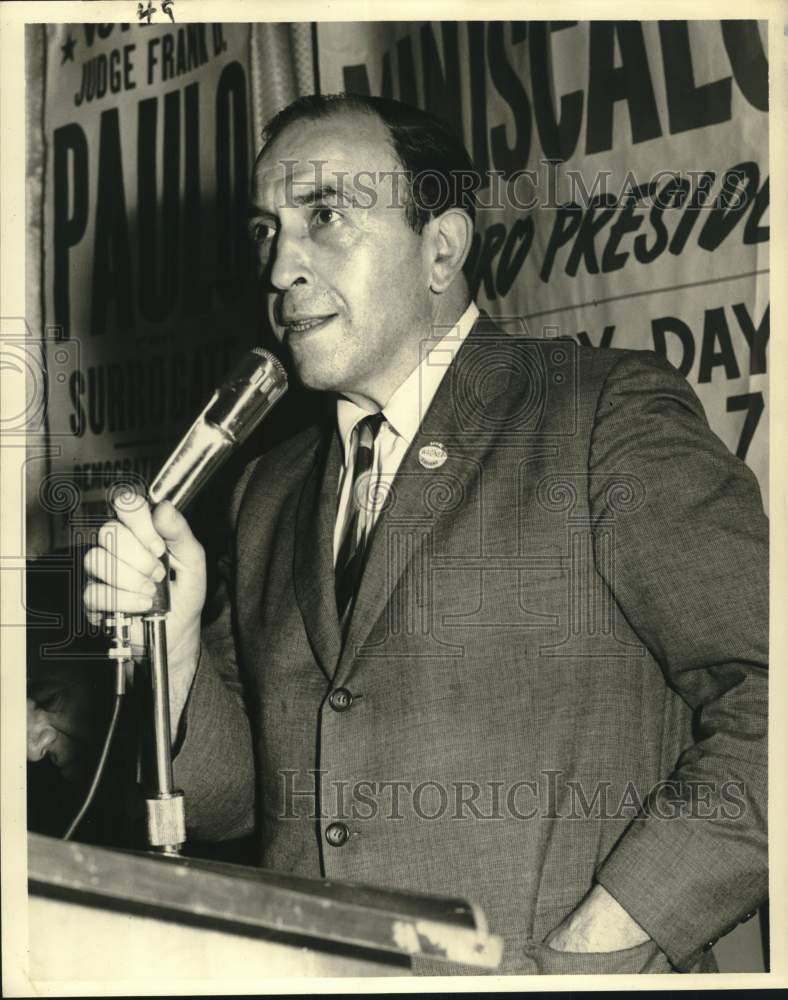 1961 Judge Frank O. Paulo Speaks at a Rally-Historic Images