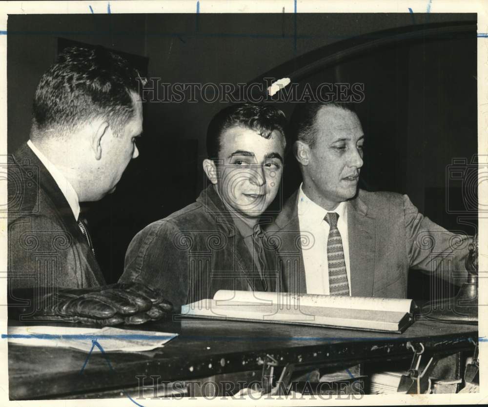 1960 Joseph E. Mattia, Shooting Suspect, with Police in St. George-Historic Images