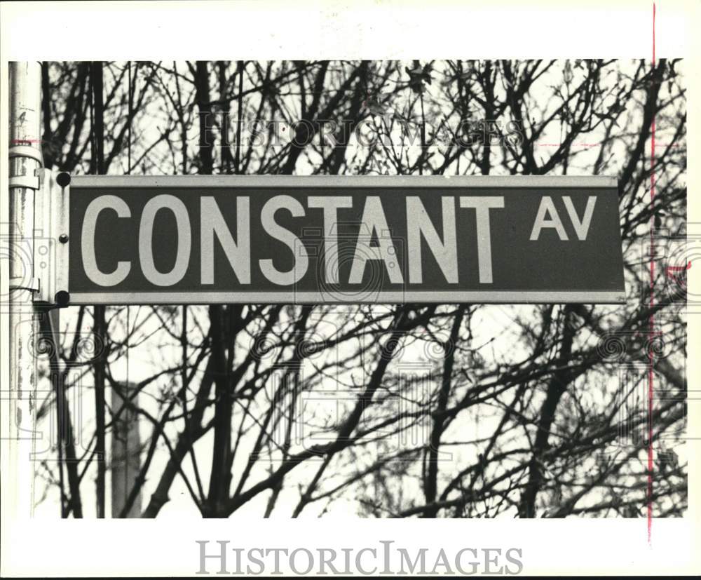Constant Avenue street sign at the Keiber Farm-Historic Images