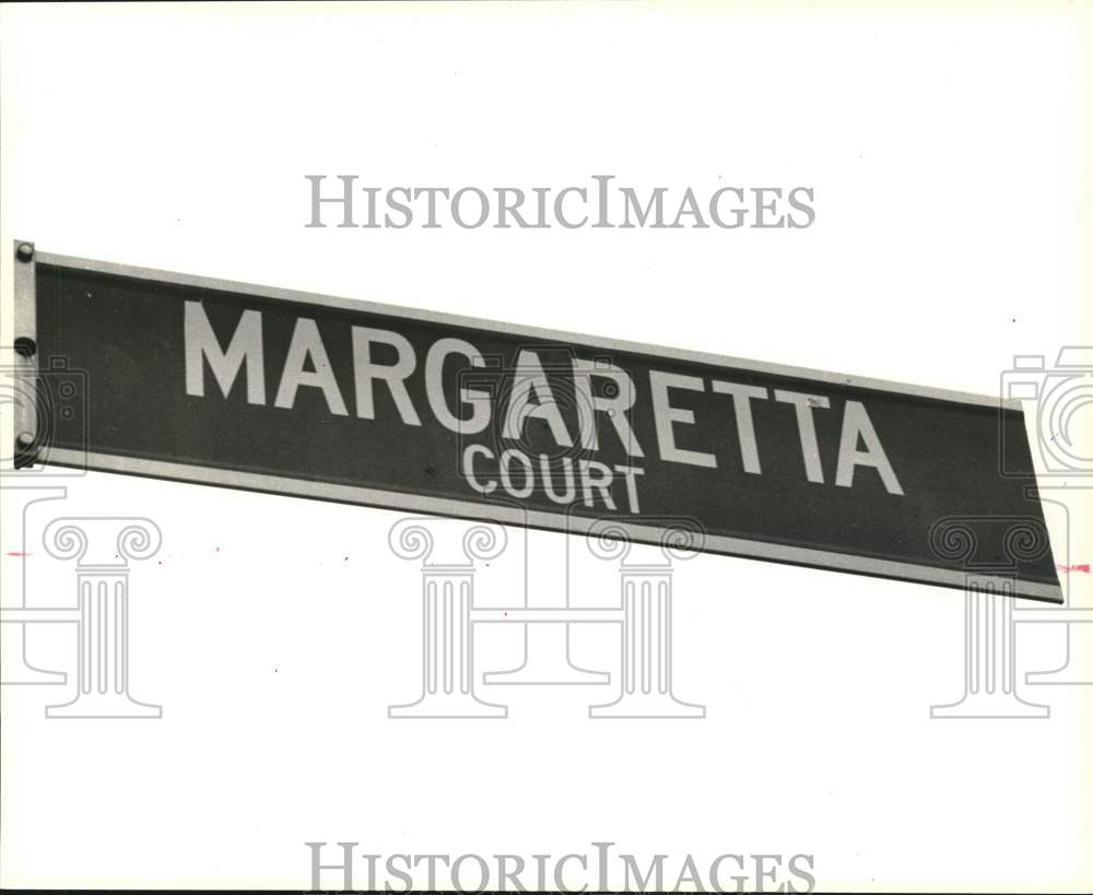 Margaretta Court street sign at Keiber Farm-Historic Images