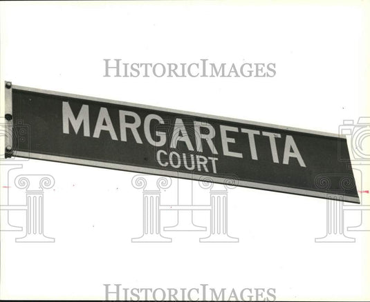 Margaretta Court street sign at Keiber Farm-Historic Images