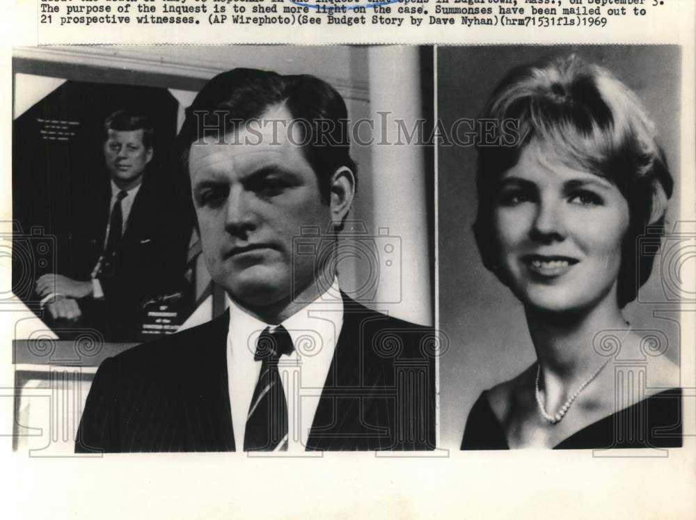 1969 Senator Edward Kennedy &amp; Mary Jo Kopechne Who Died in Car Crash-Historic Images