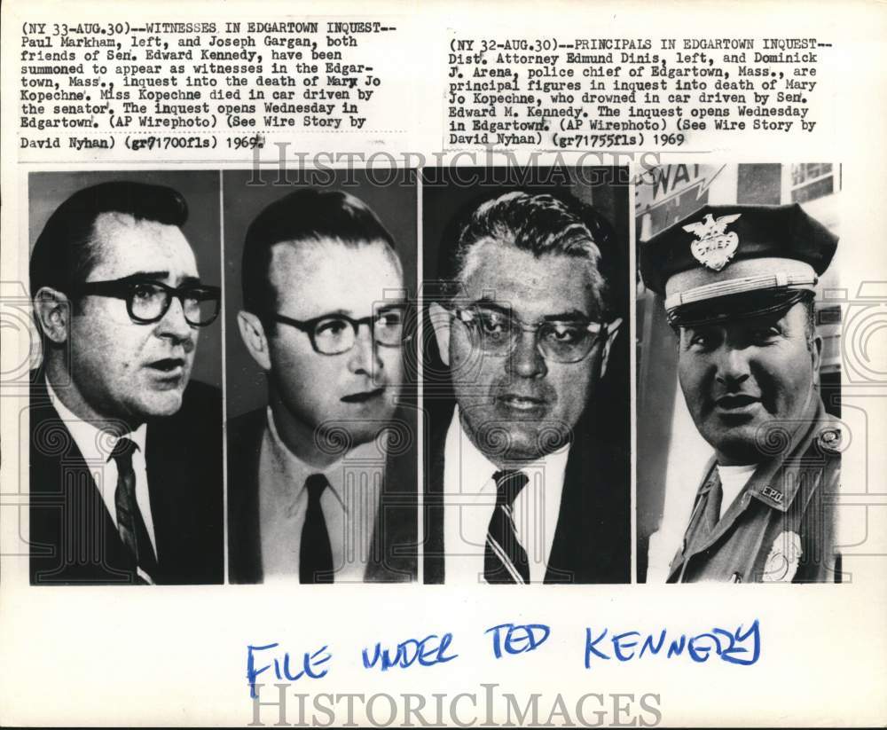 1969 Officials involved in Edgartown Inquest into Kopechne accident-Historic Images