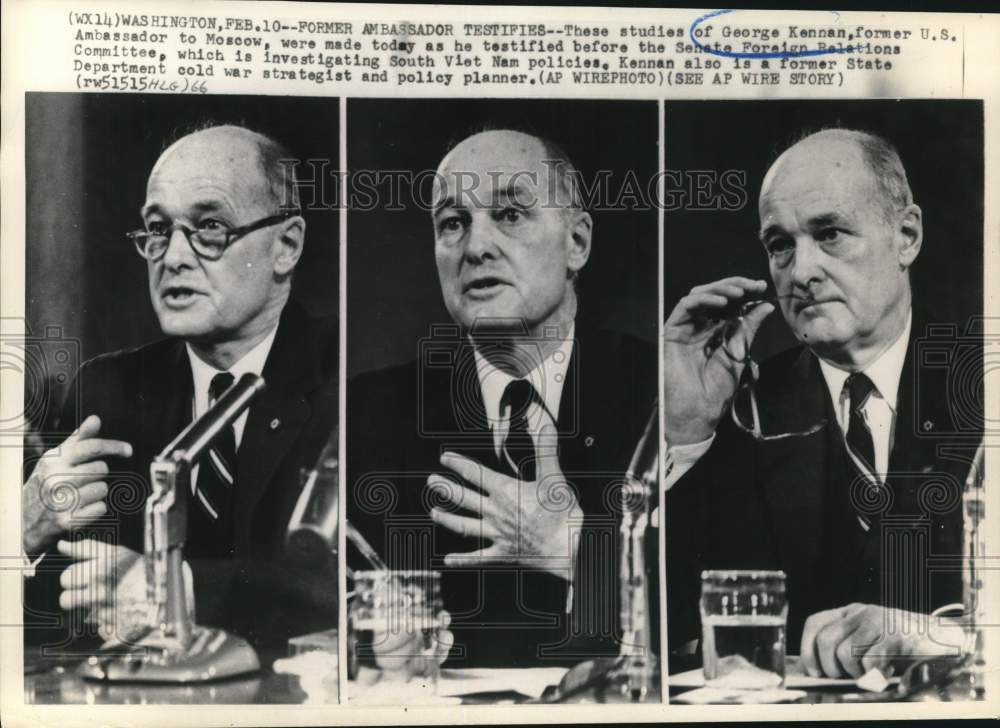 1966 George Kennan Testifies at Senate Foreign Relations Re Vietnam-Historic Images