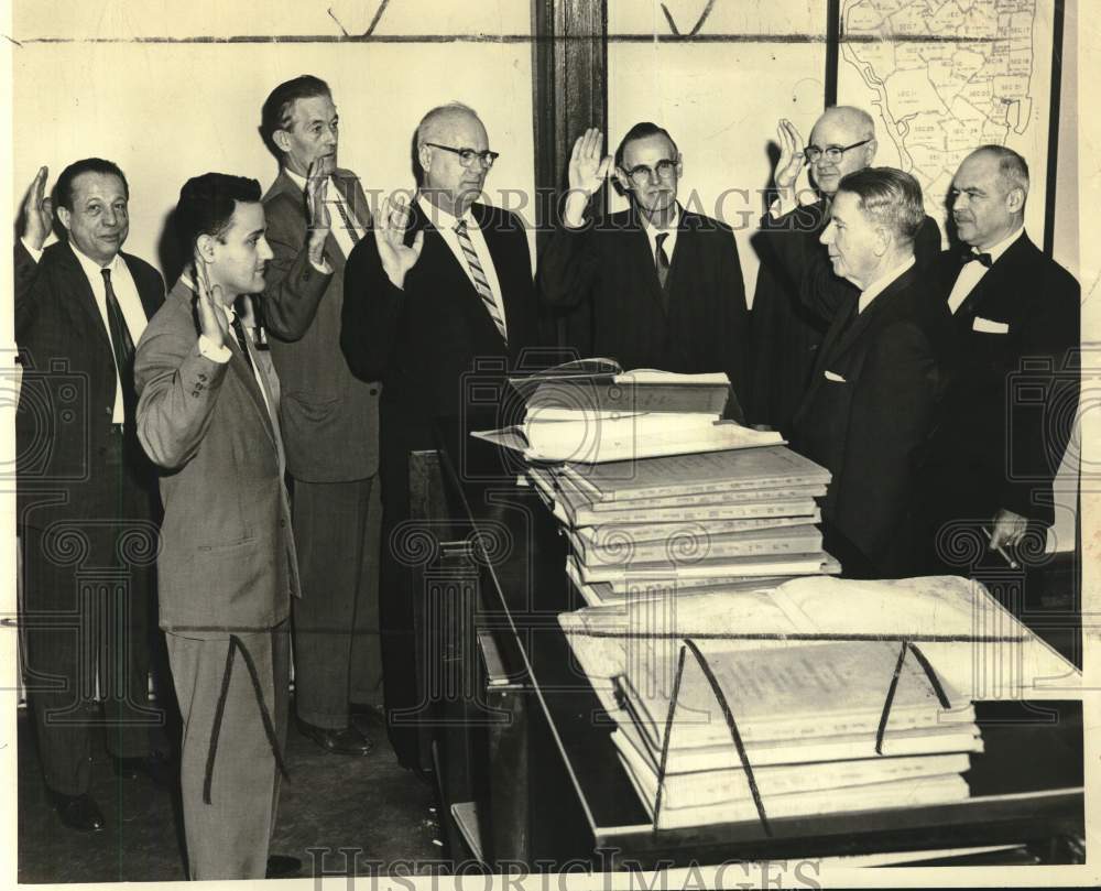 1962 Tax Assessors taking the oath of office at Borough Hall-Historic Images