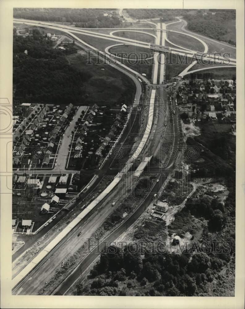 1964 Aerial View of Willowbrook Expressway Spur-Historic Images