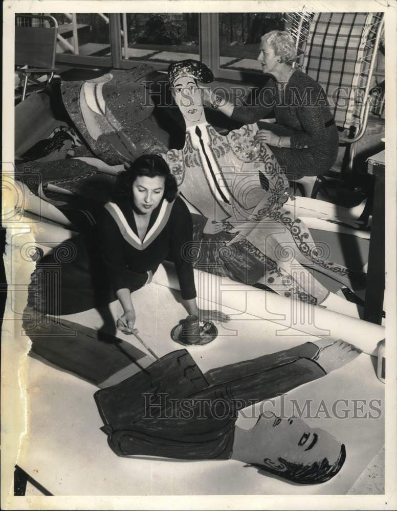 1958 Charity Ball Created Art by Mrs. Snider and Mrs. Howard-Historic Images