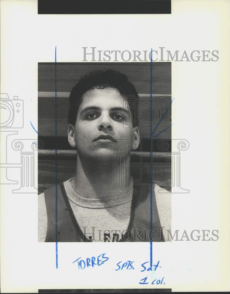 Press Photo Willie Torres of the College of Staten Island Basketball team- Historic Images