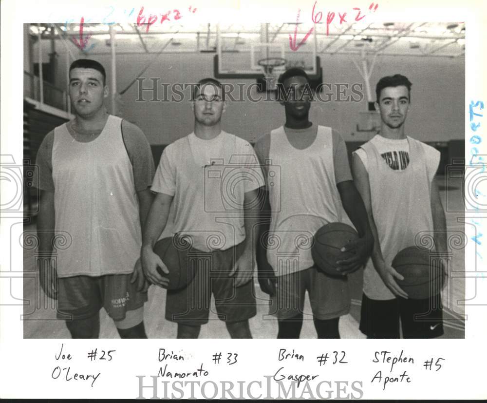 Press Photo College Staten Island Basketball's O'Leary, Namorato, Gasper, Aponte- Historic Images