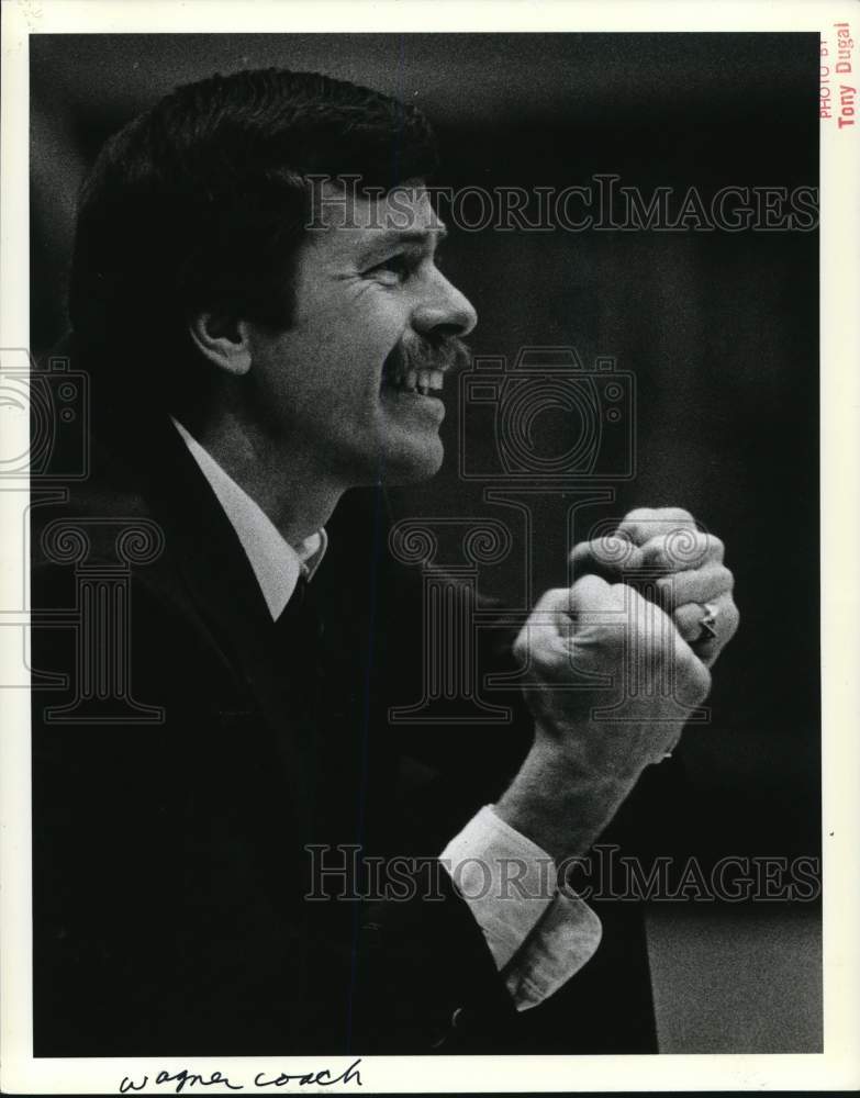 1984 Press Photo Neil Kermit, Wagner College Basketball Coach - Historic Images