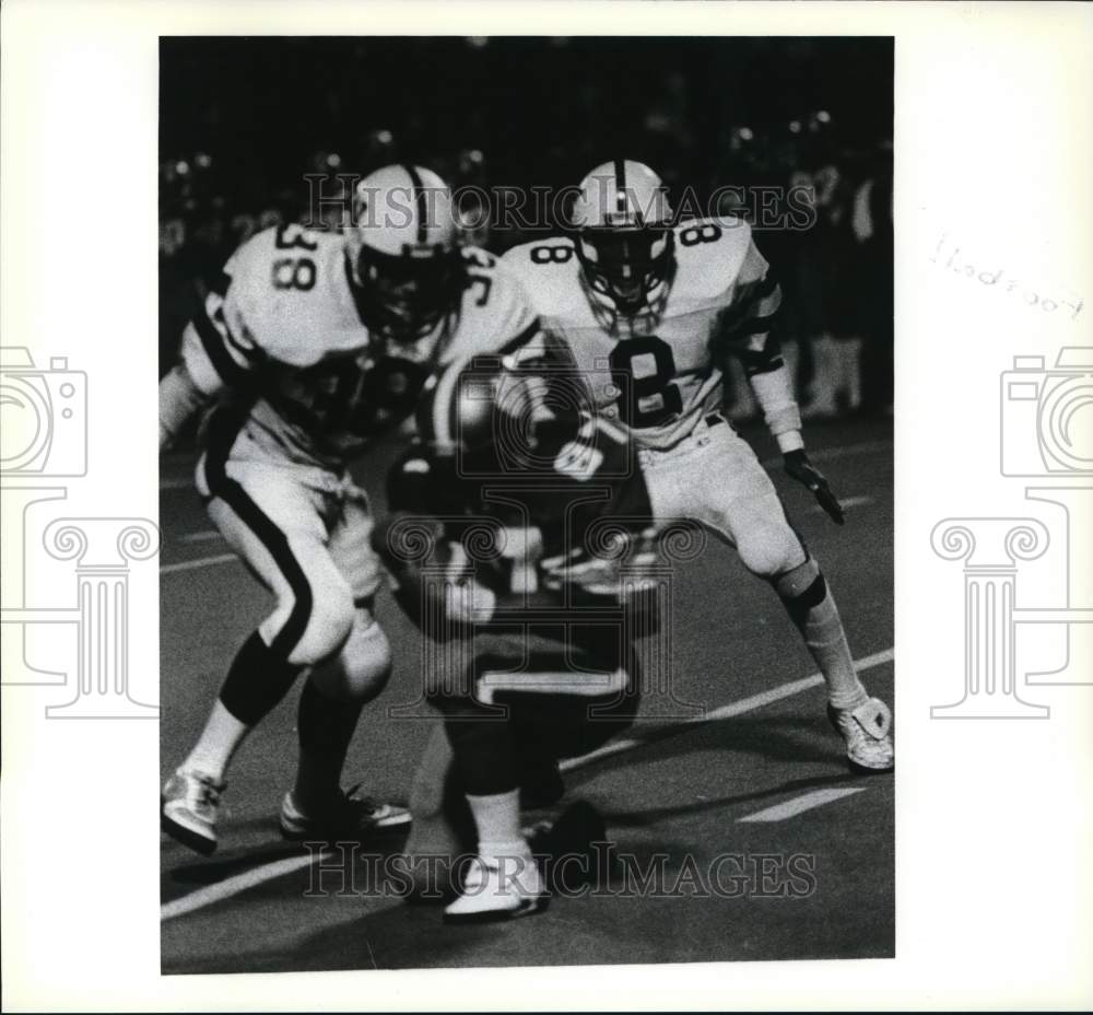 Press Photo Wagner College Football Game Action- Historic Images