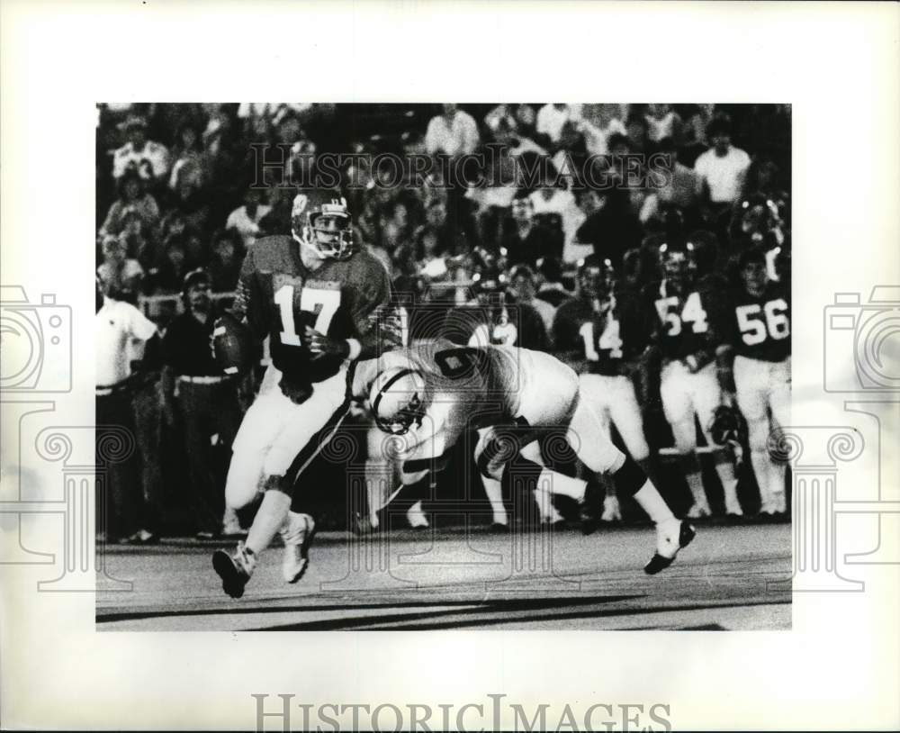 1983 Press Photo Wagner College Football Game Action- Historic Images