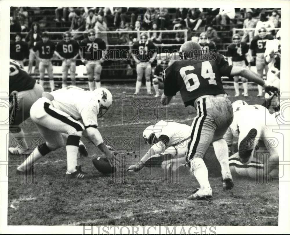 Press Photo Wagner College Football Against Fordham University Game Action- Historic Images