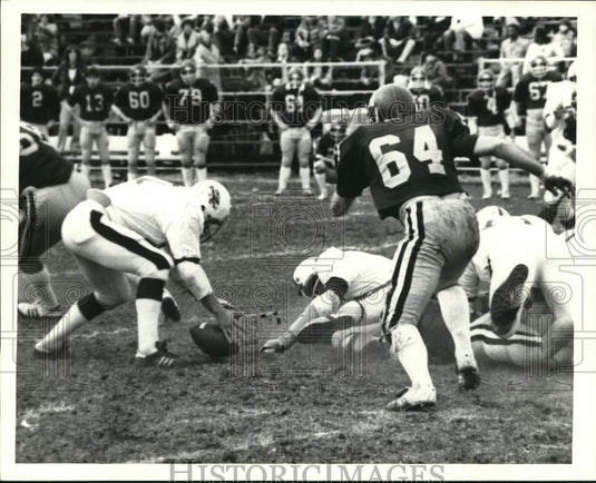 Press Photo Wagner College Football Against Fordham University Game Action- Historic Images