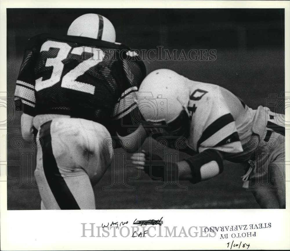 1984 Press Photo Wagner College Football Versus Lafayette College Game Action- Historic Images
