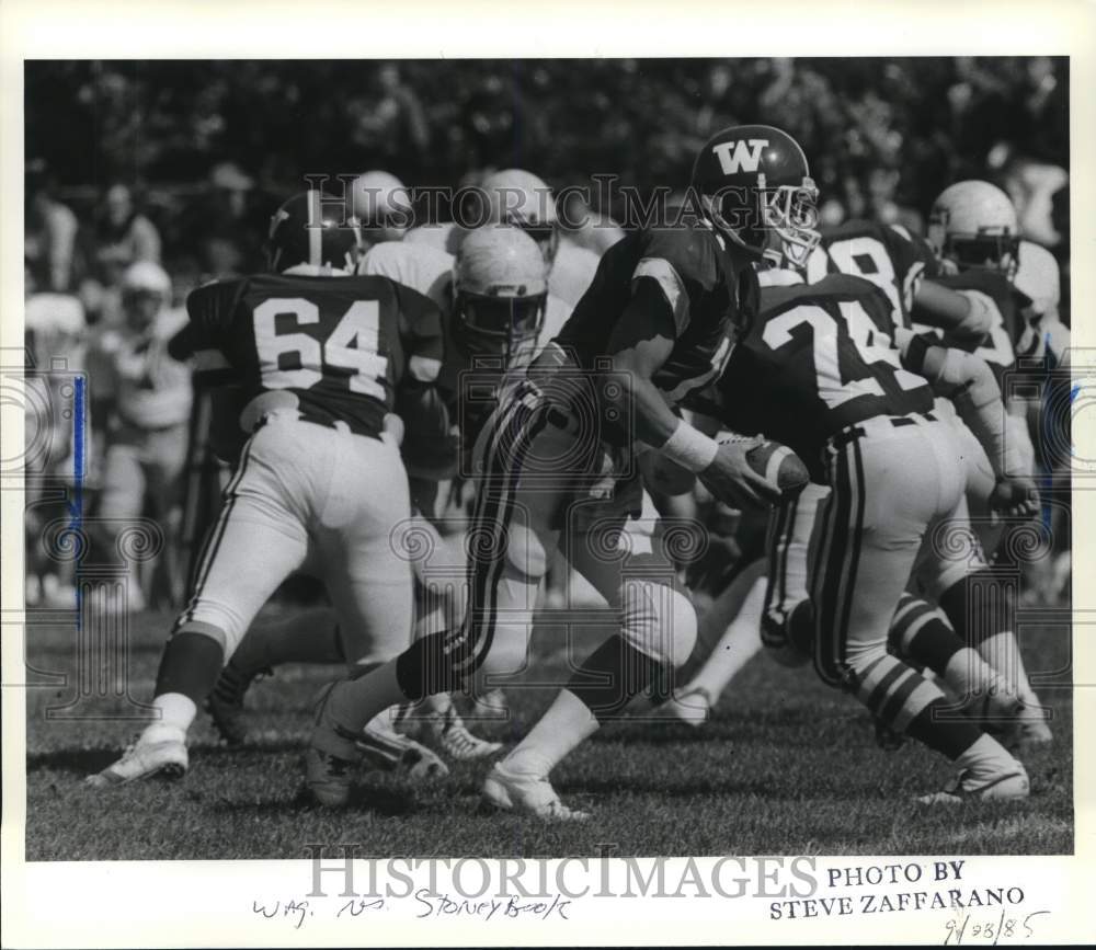 1985 Press Photo Wagner College Football Against Stony Brook University- Historic Images