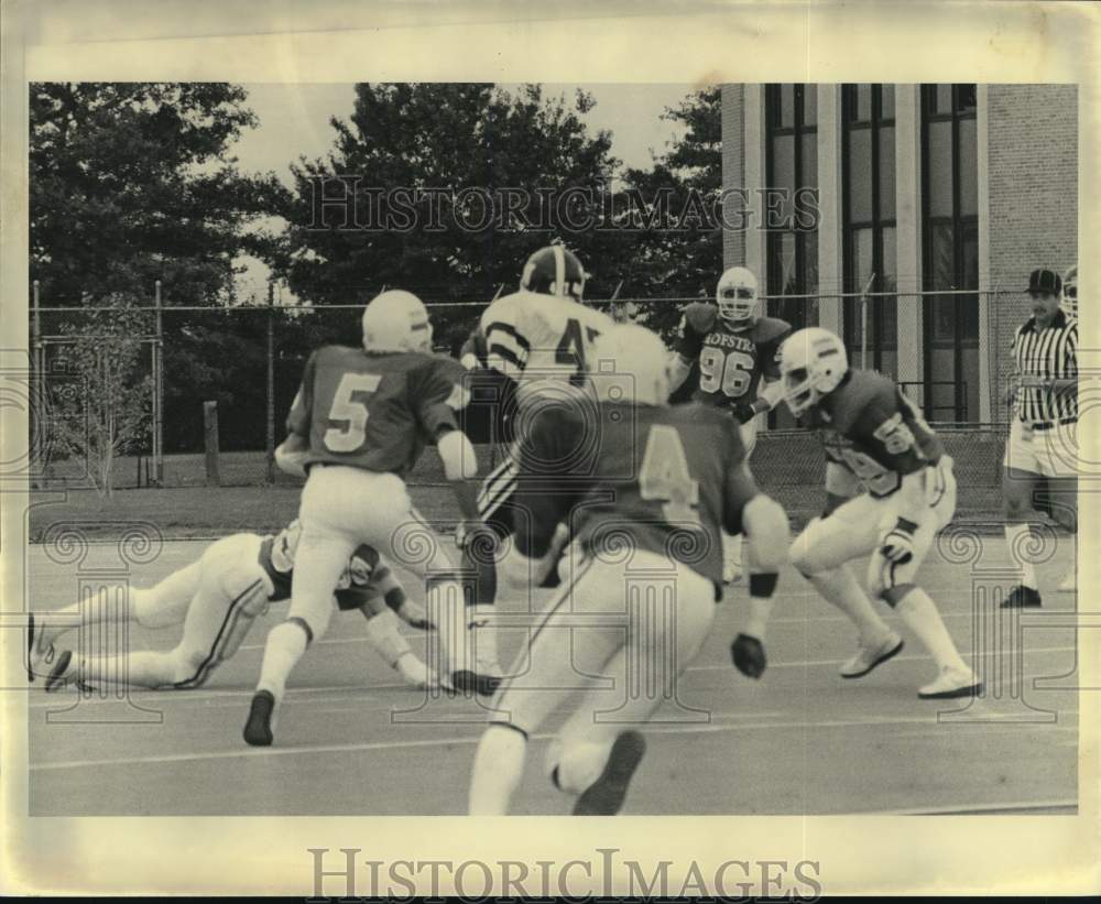 Press Photo Wagner College Football Game Action - Historic Images