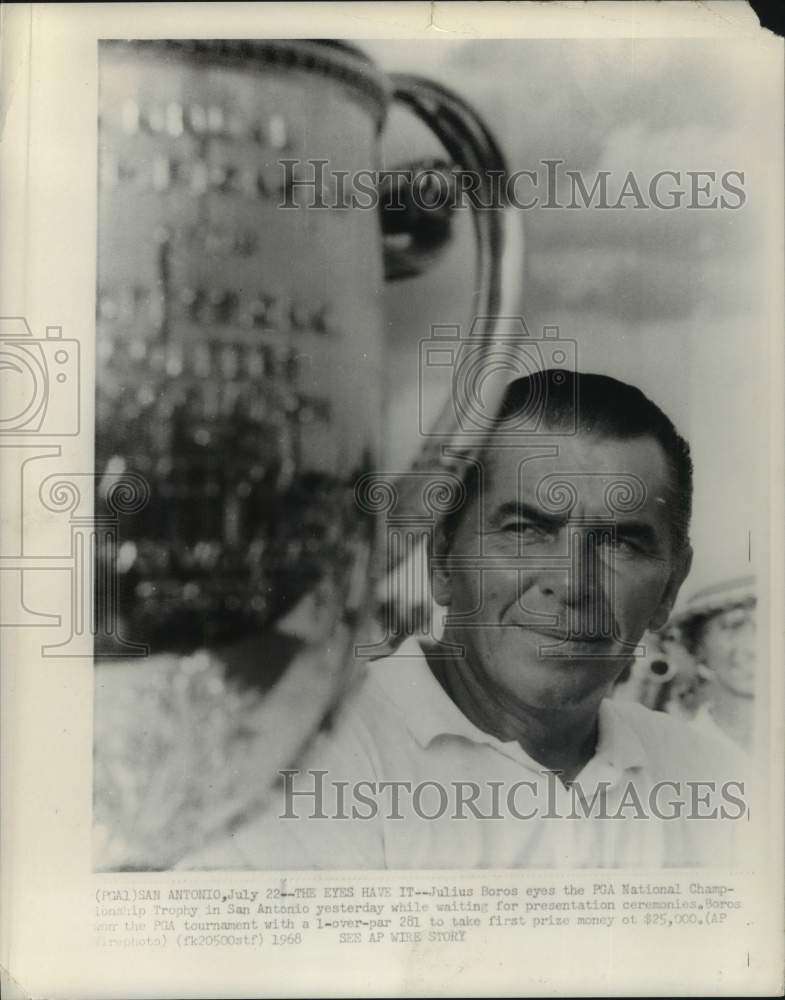 1968 Press Photo Golfer Julius Boros at the PGA Championship in San Antonio- Historic Images
