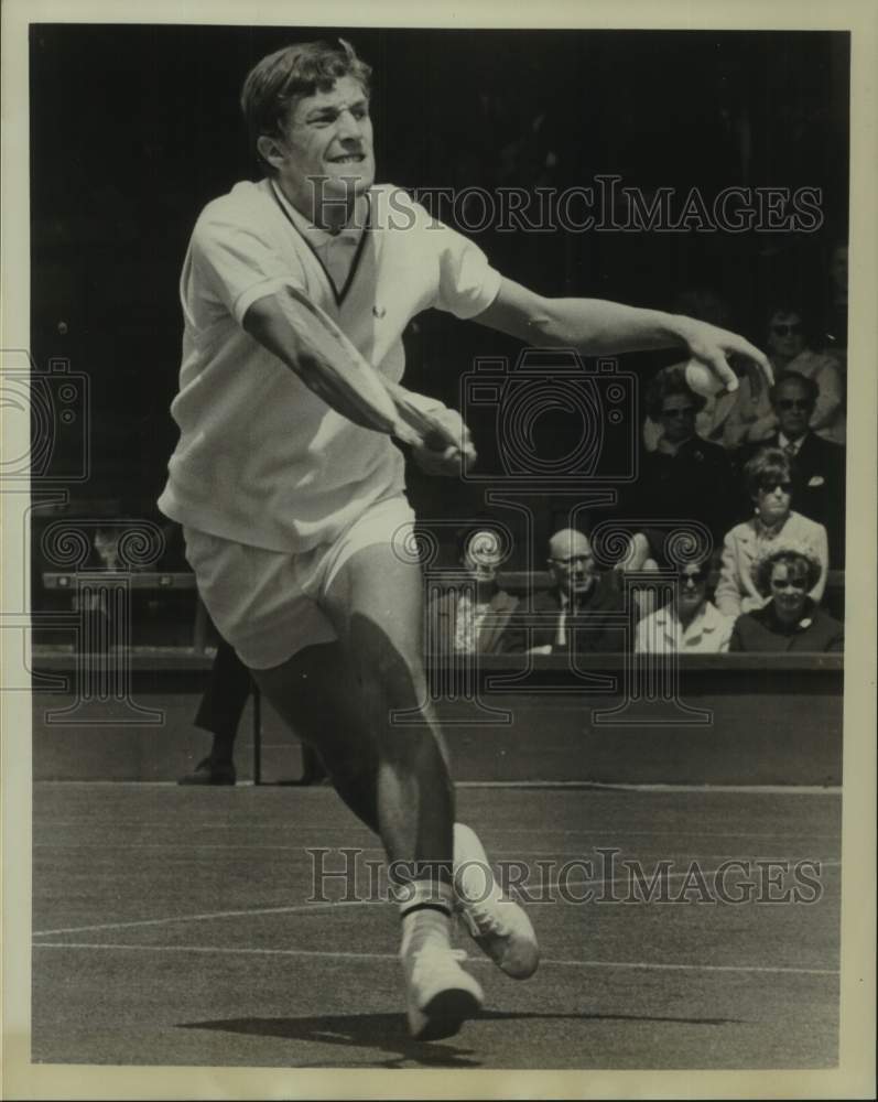 Press Photo Czech tennis player Jan Kodes in action - sis00404 - Historic Images
