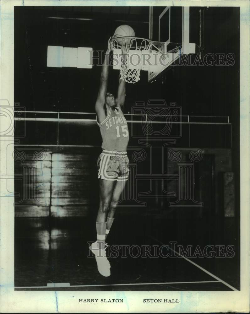 1963 Press Photo Seton Hall college basketball player Harrison Slaton- Historic Images