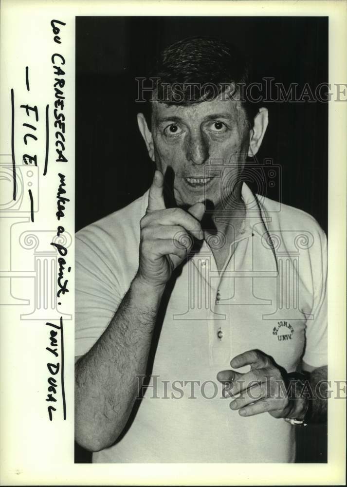 Press Photo St. John's University college basketball Lou Carnesecca- Historic Images