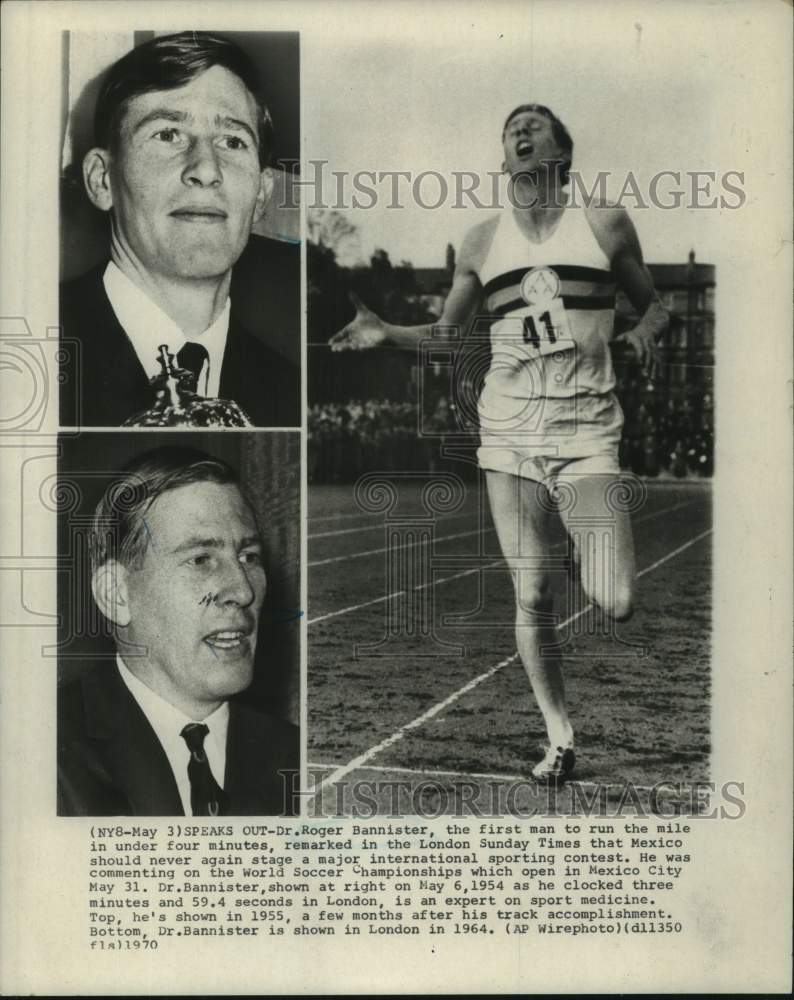 1970 Press Photo International track star Dr. Roger Bannister - sis00828- Historic Images