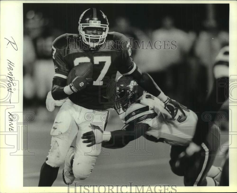 Press Photo New York Giants football player Rodney Hampton vs. New York Jets - Historic Images