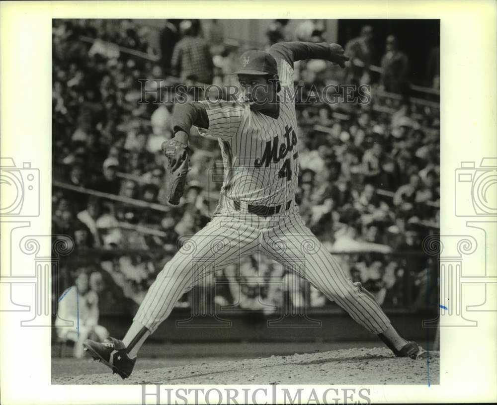 1987 Press Photo New York Mets baseball pitcher Jesse Orosco in action- Historic Images