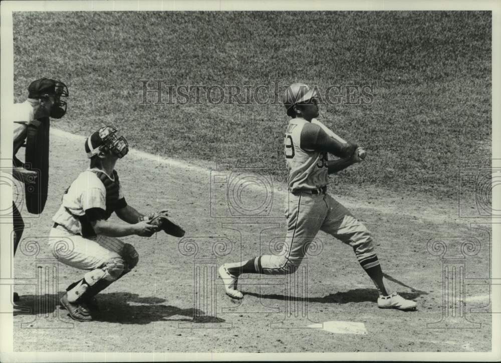 Press Photo Oakland Athletics baseball player Frank Fernandez at bat - sis01420- Historic Images