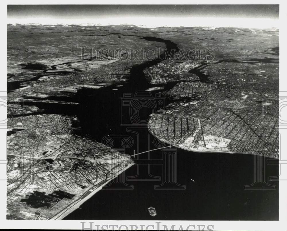 1965 Press Photo Aerial View of Bay Cities in New Jersey - sis02572 - Historic Images