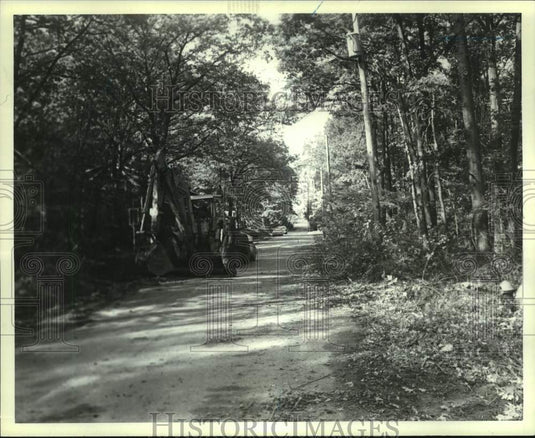 1982 Press Photo Sewer construction site on Wolcott Avenue, Annadale - six00899- Historic Images