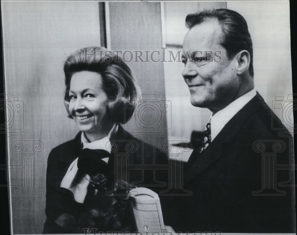 Press Photo Willy Brandt and wife Ruth - Historic Images