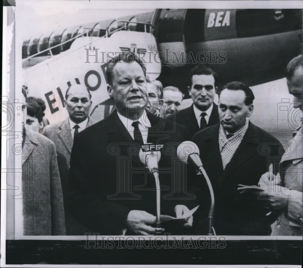 1963 Press Photo West Berlin Mayor Willy Brandt - Historic Images