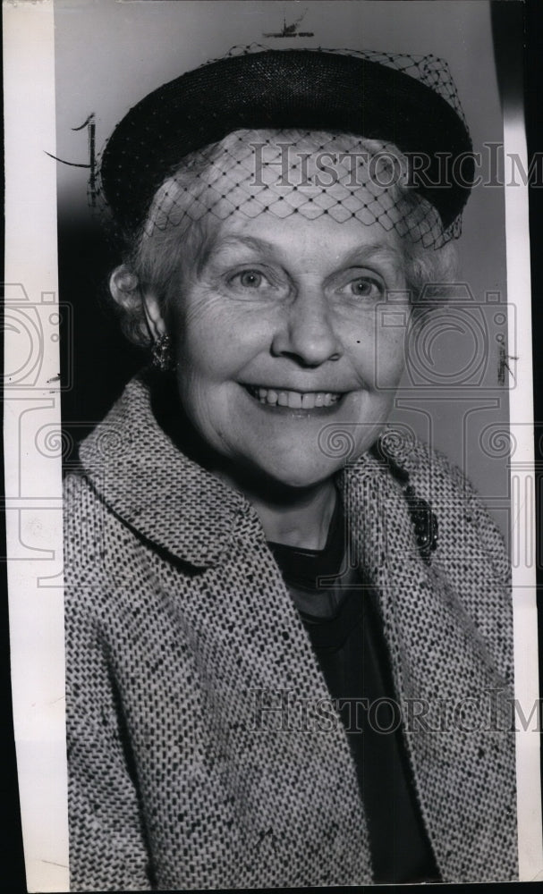 1958 Press Photo Mrs. Harry H. Rawson, Spokane Floral Association new president-Historic Images