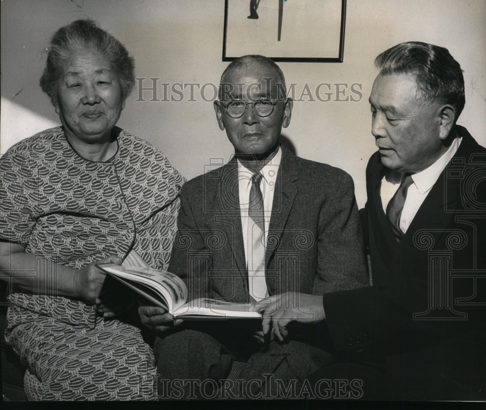 1967 Press Photo Rev. Shigeo Shimada, Mr. and Mrs. Hidekichi Nishifue - Historic Images