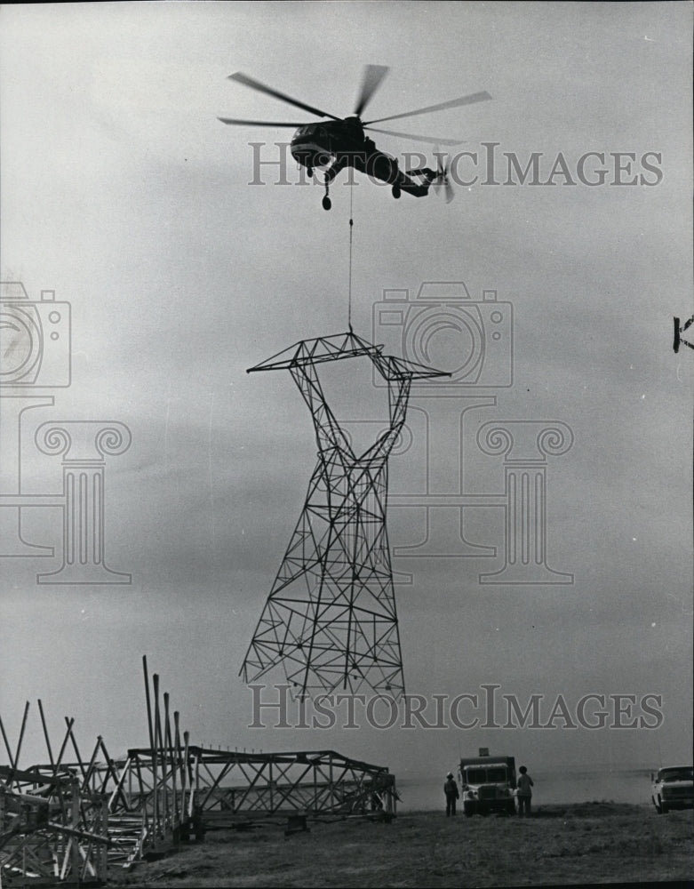 1973 Press Photo Helicopter - Historic Images