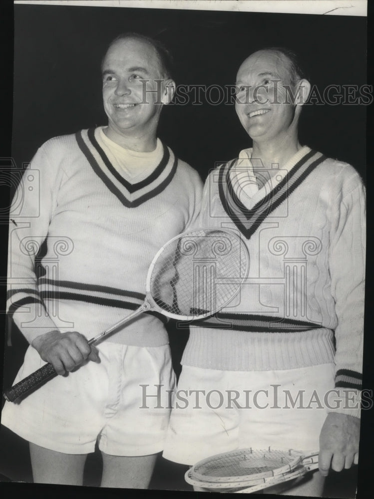 1957 Badminton Champion Carl Andersen and George Lane  - Historic Images
