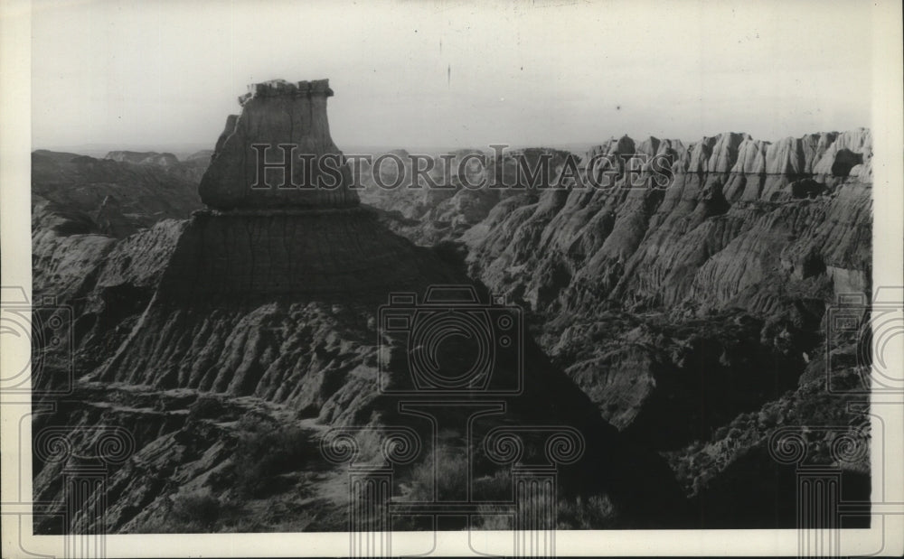 1930 Rock Sculpture in the Badlands of Montana  - Historic Images