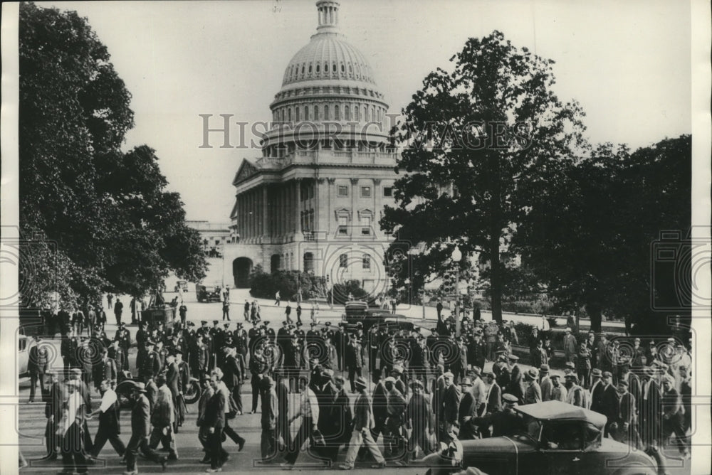 1933 Bonus Veterans March Past the Capitol  - Historic Images