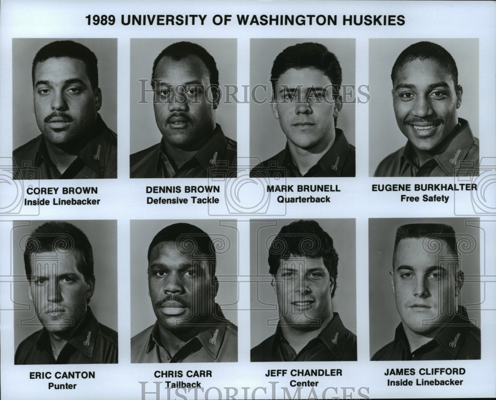 1989 Press Photo Football University of Washington Huskies - spa34193 - Historic Images